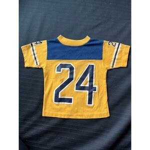 VTG Kids Football Jersey Tee Single Stitch Flocked USA Toddler Shirt